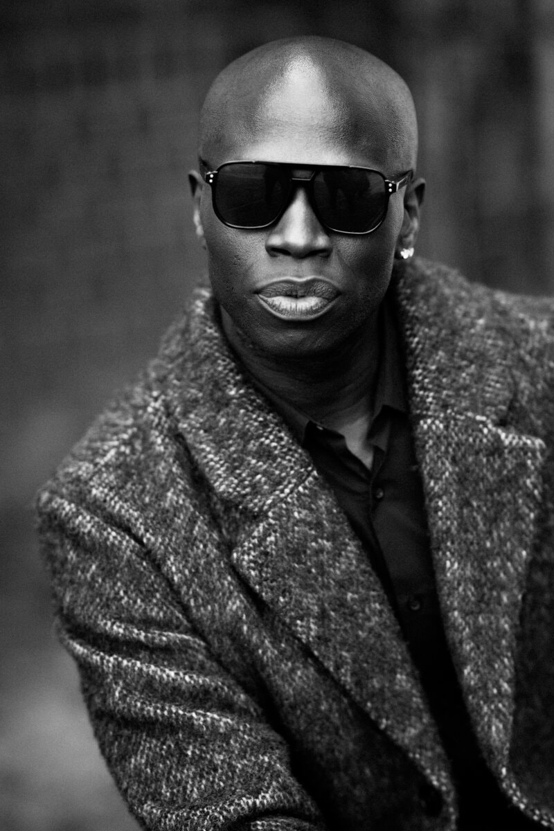 Man in textured jacket portrait